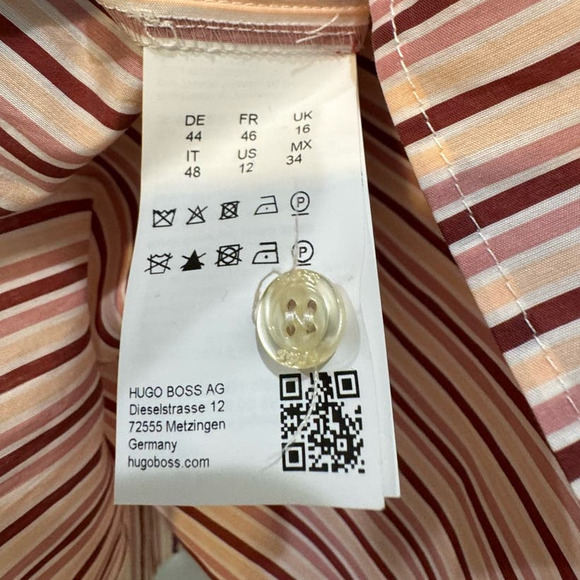 BOSS $248 Bateco Oversized Striped Top Size 12 - Picture 11 of 11